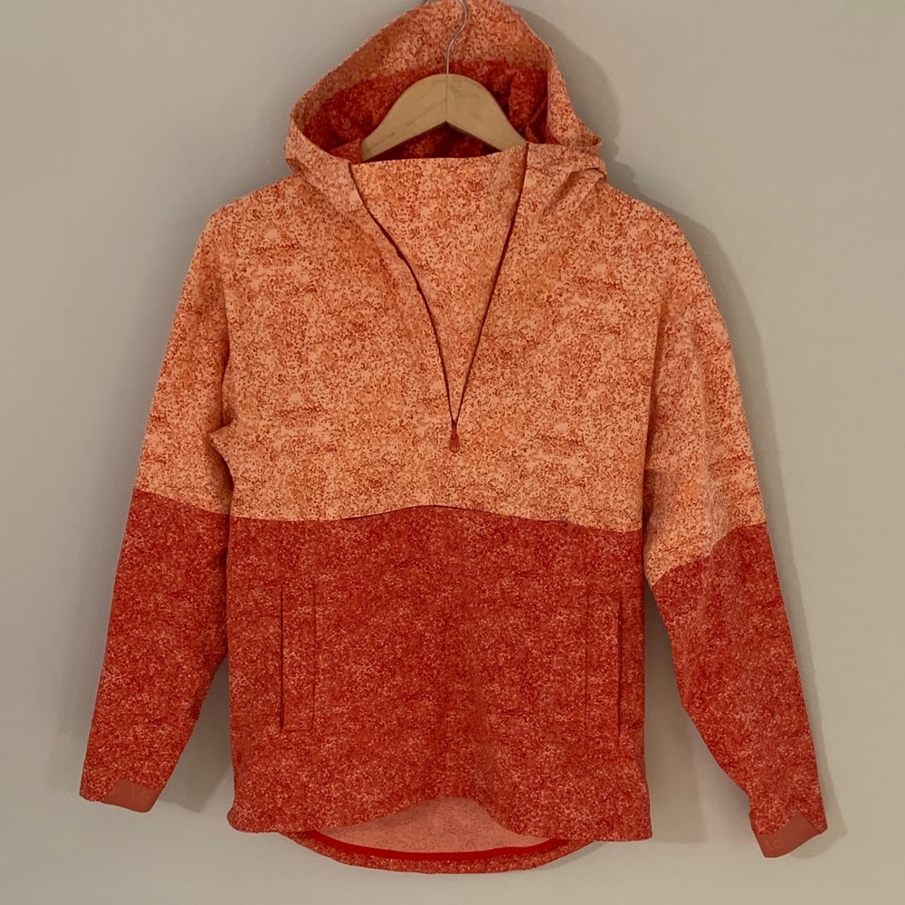 Outdoor Voices Rectrek Hooded Anorak Windbreaker Jacket Pebbled Canyon Orange Xs